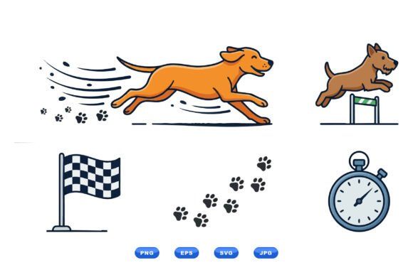 Agile Dog Racing Clipart Review