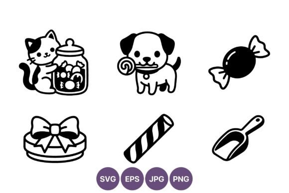 Cat and Dog Candy Jar Line Art Review