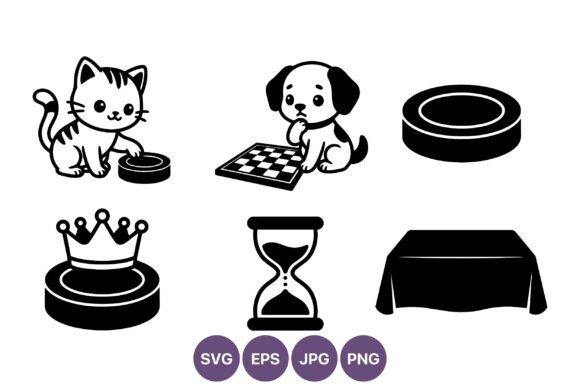 Cat Dog Game Pieces Vector Review