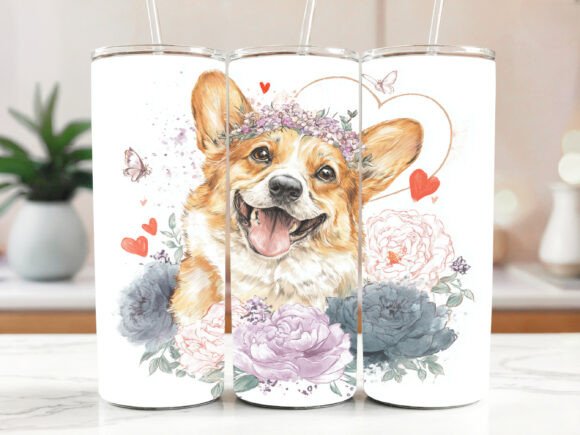 Corgi Tumbler Wrap PNG Design Review
