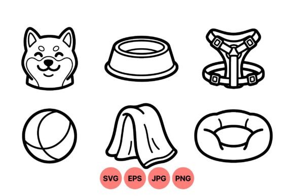Cute Dog Accessories Clipart Review