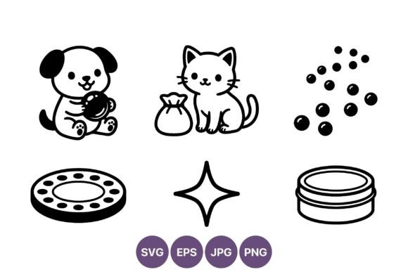 Cute Dog and Cat Pet Icons Embroidery Review