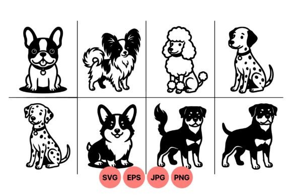 Cute Dog Breed Silhouette Clipart Review