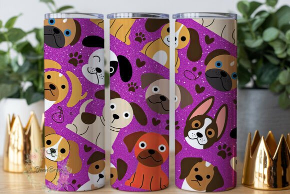 Cute Dog Faces Glitter Tumbler Wrap Review