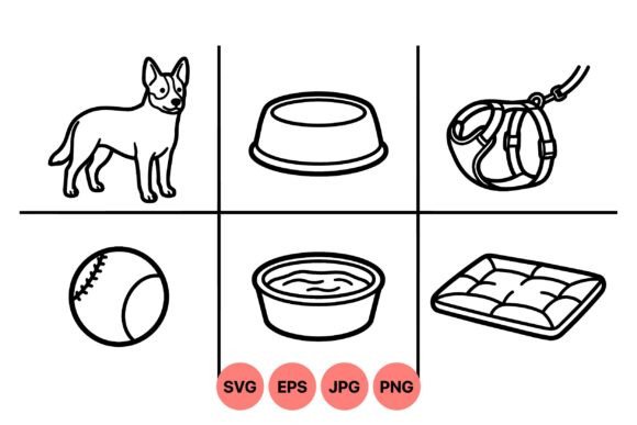 Cute Dog Supplies Clipart Set Review