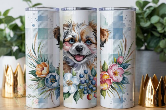 Cute Fluffy Dog Floral Tumbler Wrap Review