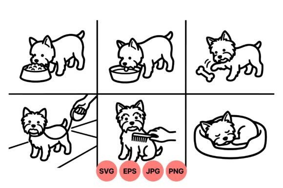 Cute Westie Dog Care Clipart Review