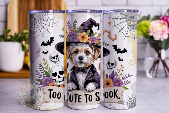 Cute Witch Dog Halloween Tumbler Wrap Design Review