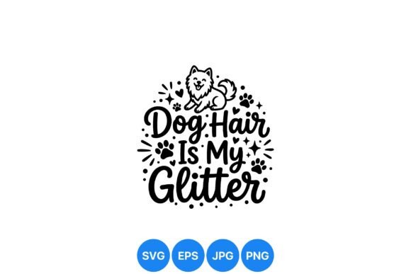 Dog Hair Glitter Typography Art Review