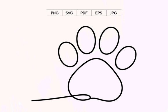 Dog Paw Continuous Line Art Review