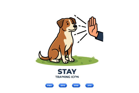 Dog Training Stay Icon Design Review