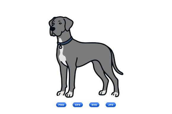 Elegant Great Dane Dog Illustration Review