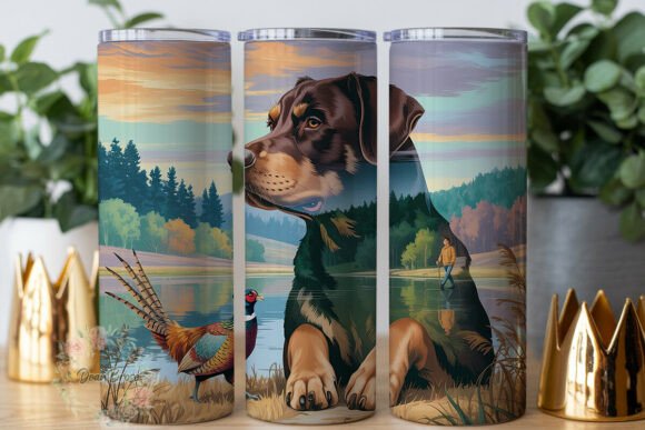 Forest Dog Silhouette Landscape Tumbler Review