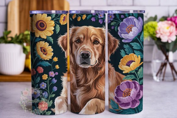 Golden Dog Floral 20oz Tumbler Wrap Review