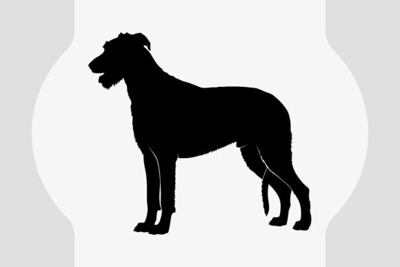 Irish Wolfhound Dog Silhouette Standing Review