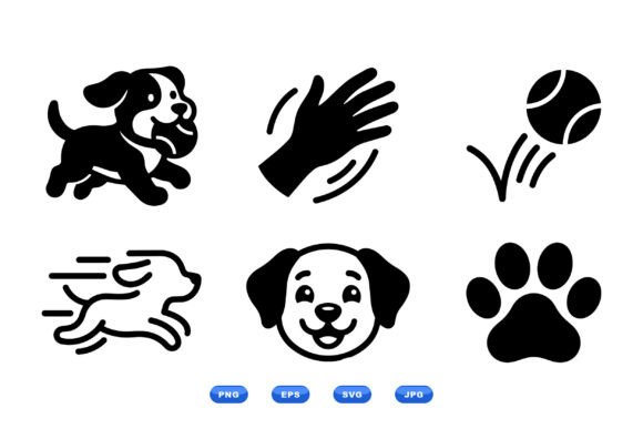 Playful Dog Icon Clipart Review for Embroidery Projects