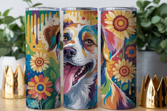 Vibrant Dog Floral Art Tumbler Wrap Review