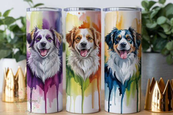 Watercolor Shih Tzu Dog Tumbler Wrap Design Review